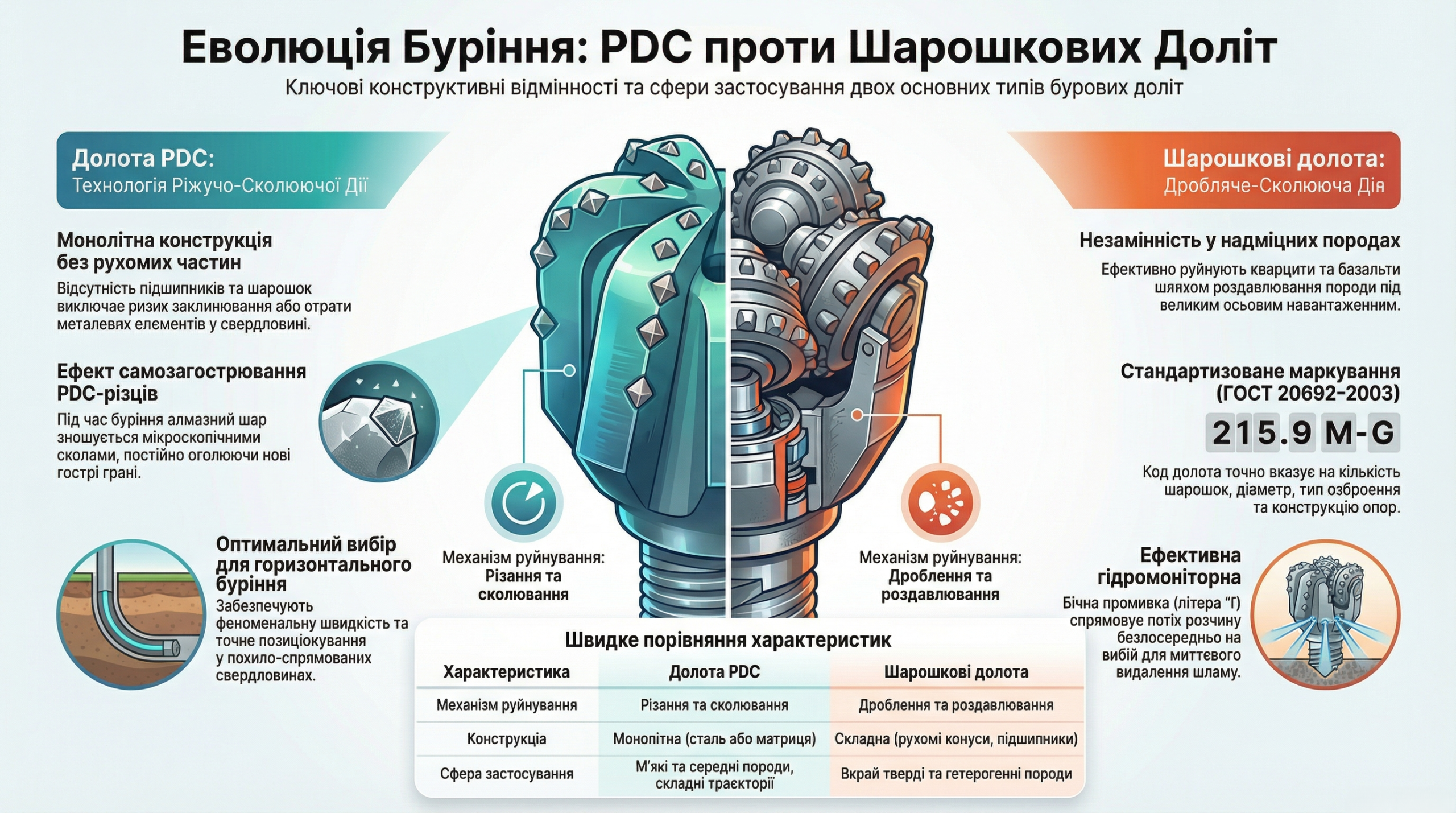 Полікристалічні алмазні долота (PDC) та алмазний інструмент